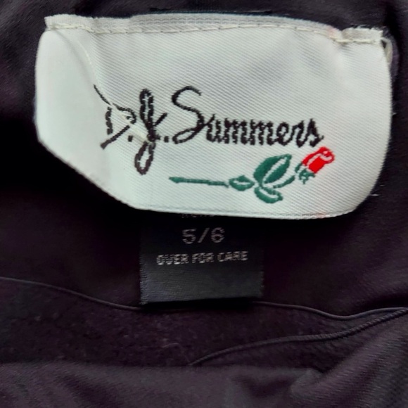 DJ Summers Strapless Black And Red Split Side Maxi Dress Juniors Size 5/6 - Picture 8 of 9